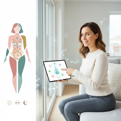 Kobieta-analizuje-dane-zdrowotne-na-tablecie-z-grafika-metabolizmu-i-suplementy-diety-po-30-tce