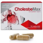 CholesteMax Monakolina K 2,99mg, Koenzym Q10, Chrom Suplement na Cholesterol