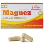 Magnez+B6+D3 2000 IU Suplement 4 Formy magnezu na Mięśnie Kości Skurcze Sen
