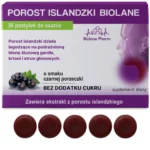 Porost Islandzki Bez cukru Naturalne Pastylki na Gardło Chrypkę